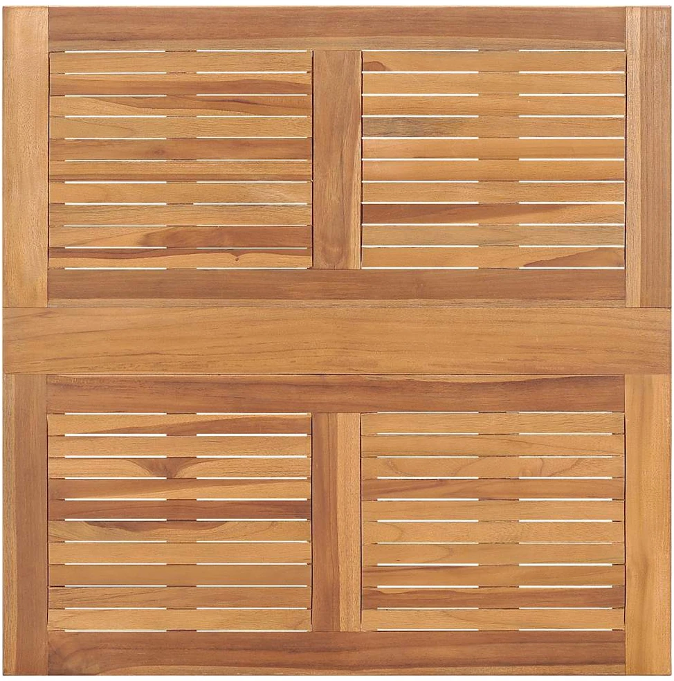 Sulankstomas sodo stalas, 90x90x75cm, tikmedžio masyvas