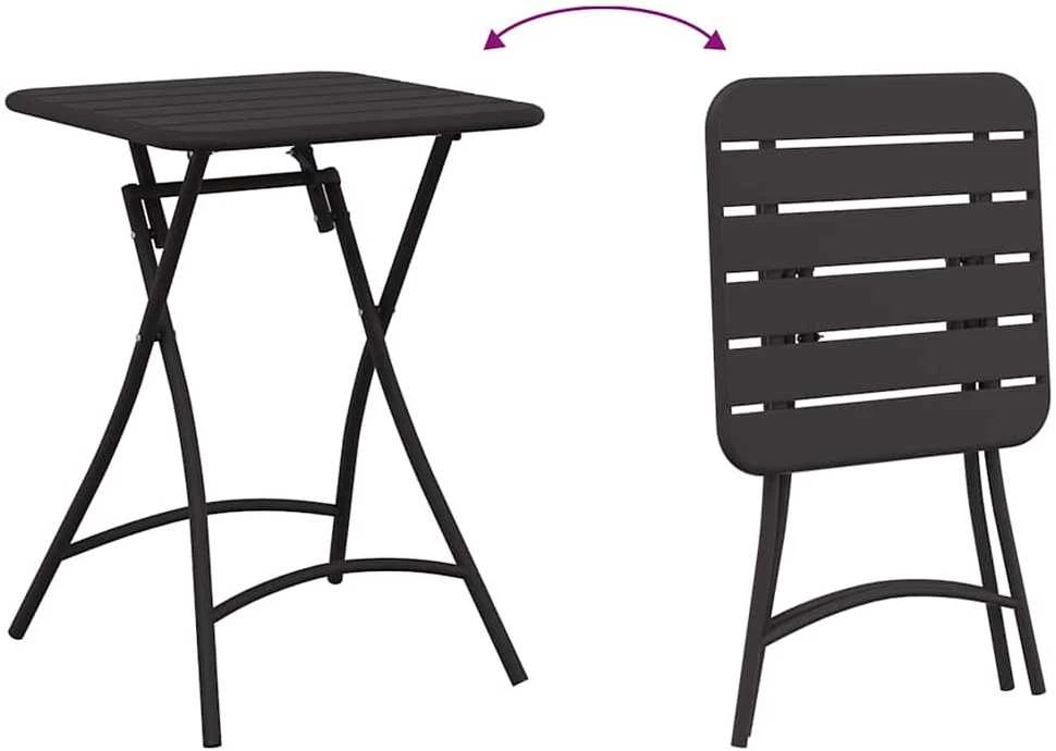 Bistro stalas Antracitas 55 x 55 x 72,5 cm Miltelinis plienas