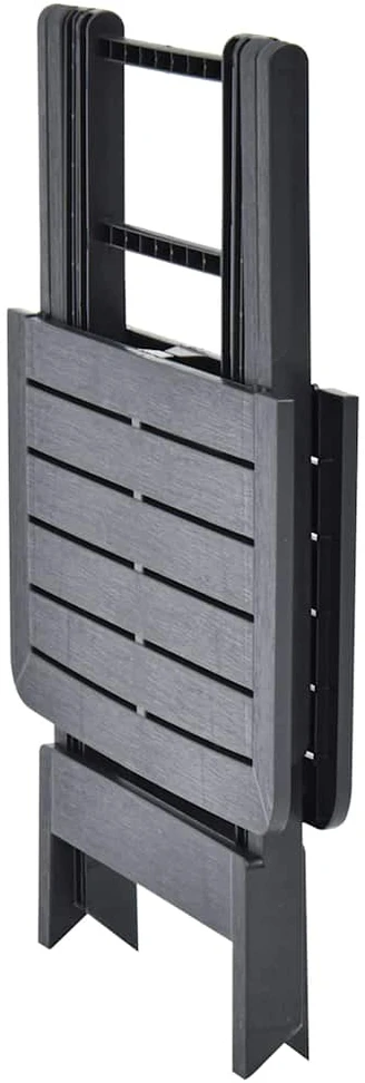 Sulankstomas sodo stalas, antracito, 79x72x70cm, plastikas
