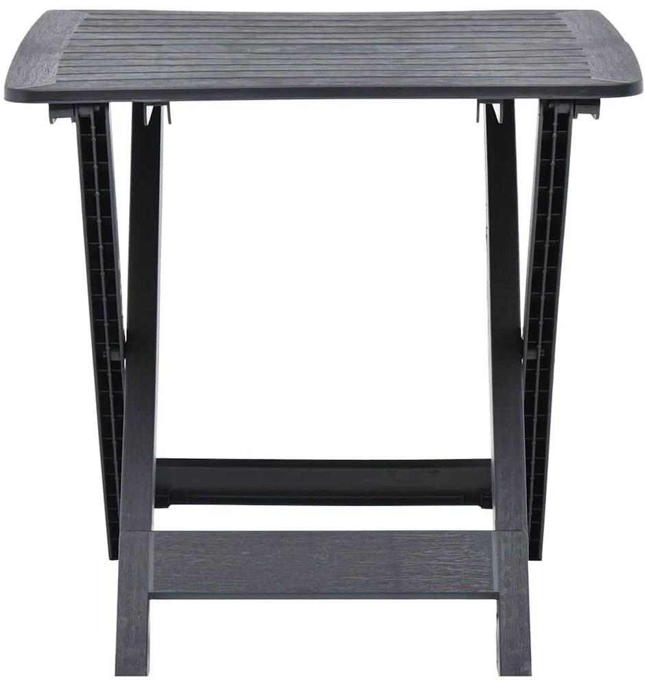 Sulankstomas sodo stalas, antracito, 79x72x70cm, plastikas