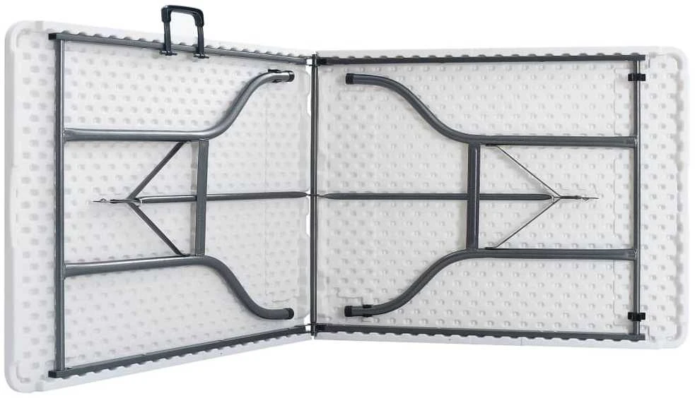 Sulankstomas sodo stalas, baltas, 180x72x72cm, HDPE