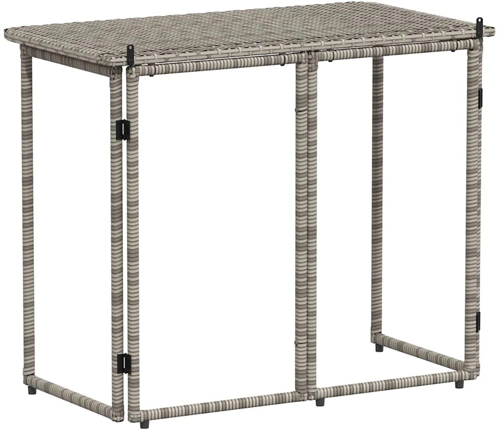 Sulankstomas sodo stalas Pilka 90x51x75 cm polirotango