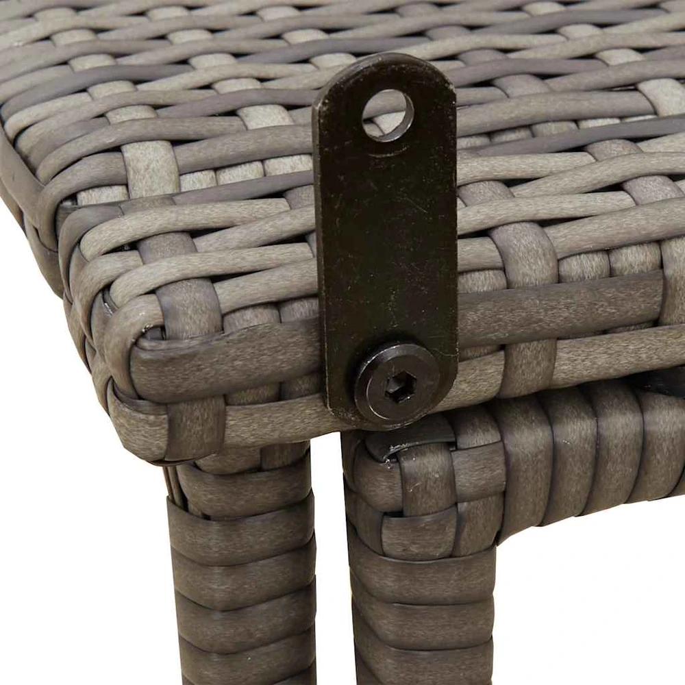 Sulankstomas sodo stalas Pilka 90x51x75 cm polirotango