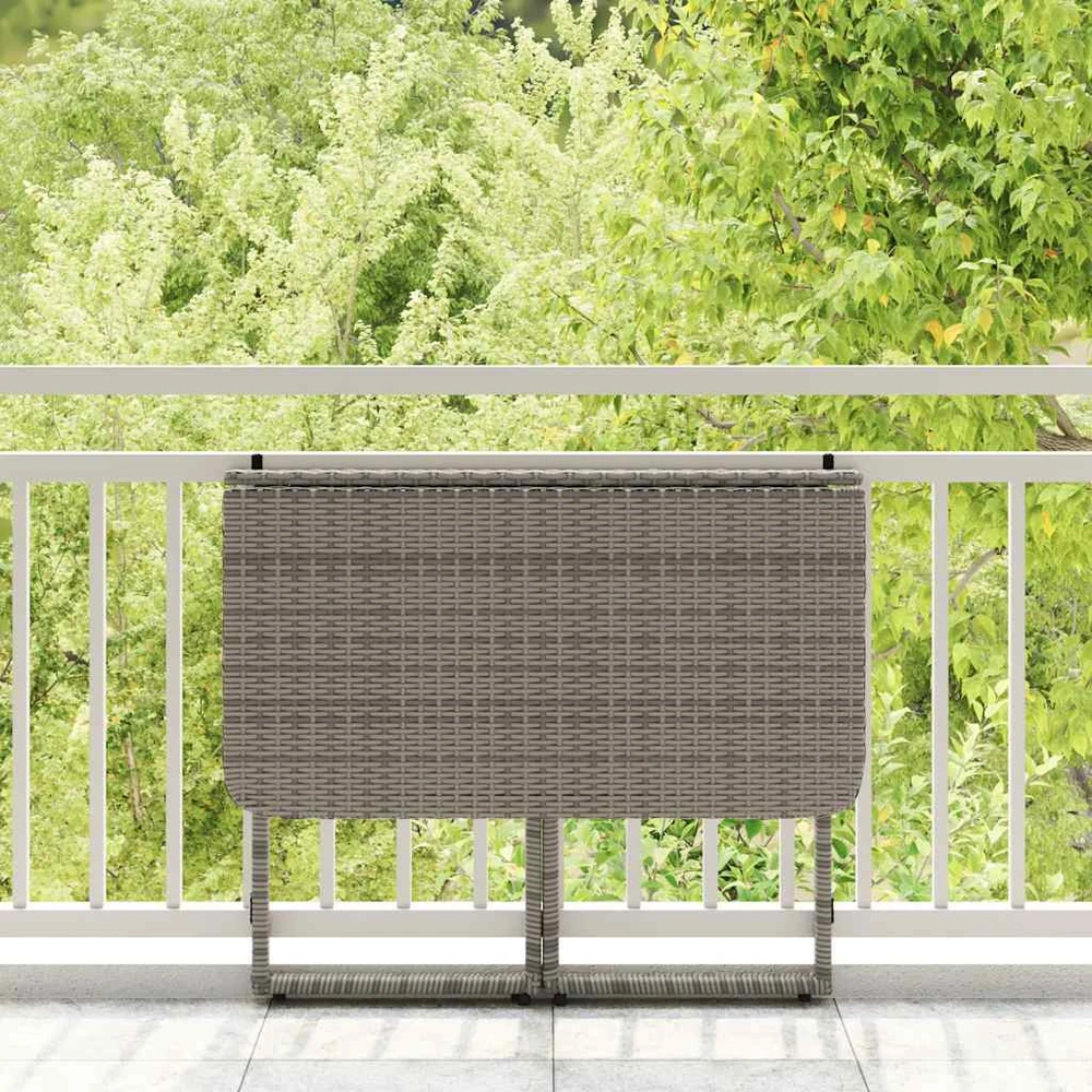Sulankstomas sodo stalas Pilka 90x51x75 cm polirotango