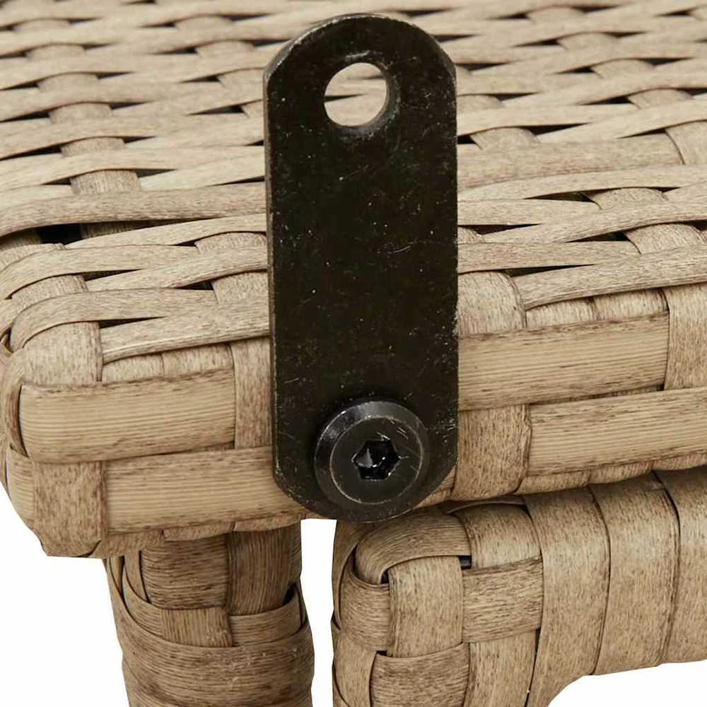 Sulankstomas sodo stalas Smėlio spalvos 90x51x75 cm Poly Rattan