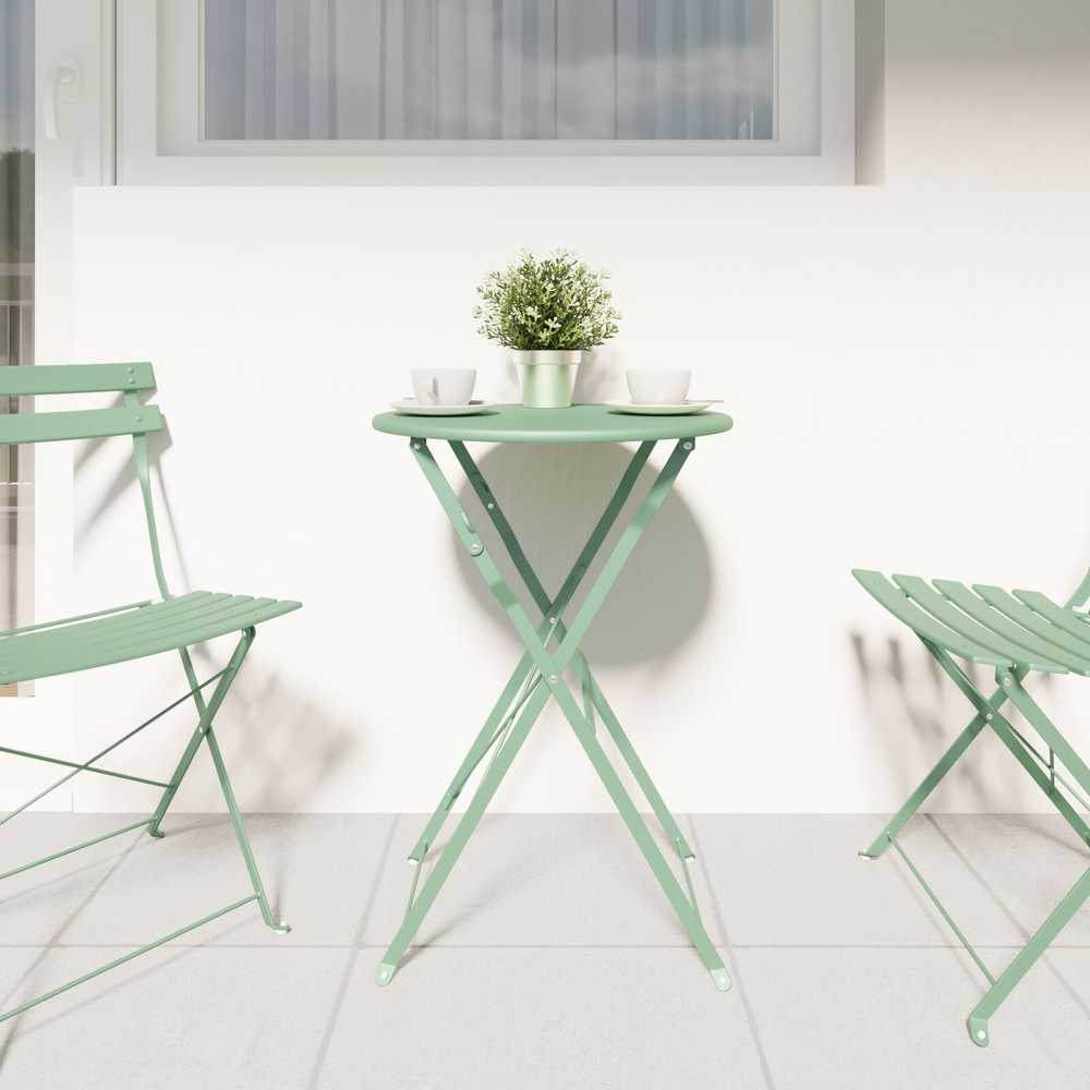 Bistro stalas Šviesiai mėtas Ø 50 x 71 cm Miltelinis plienas