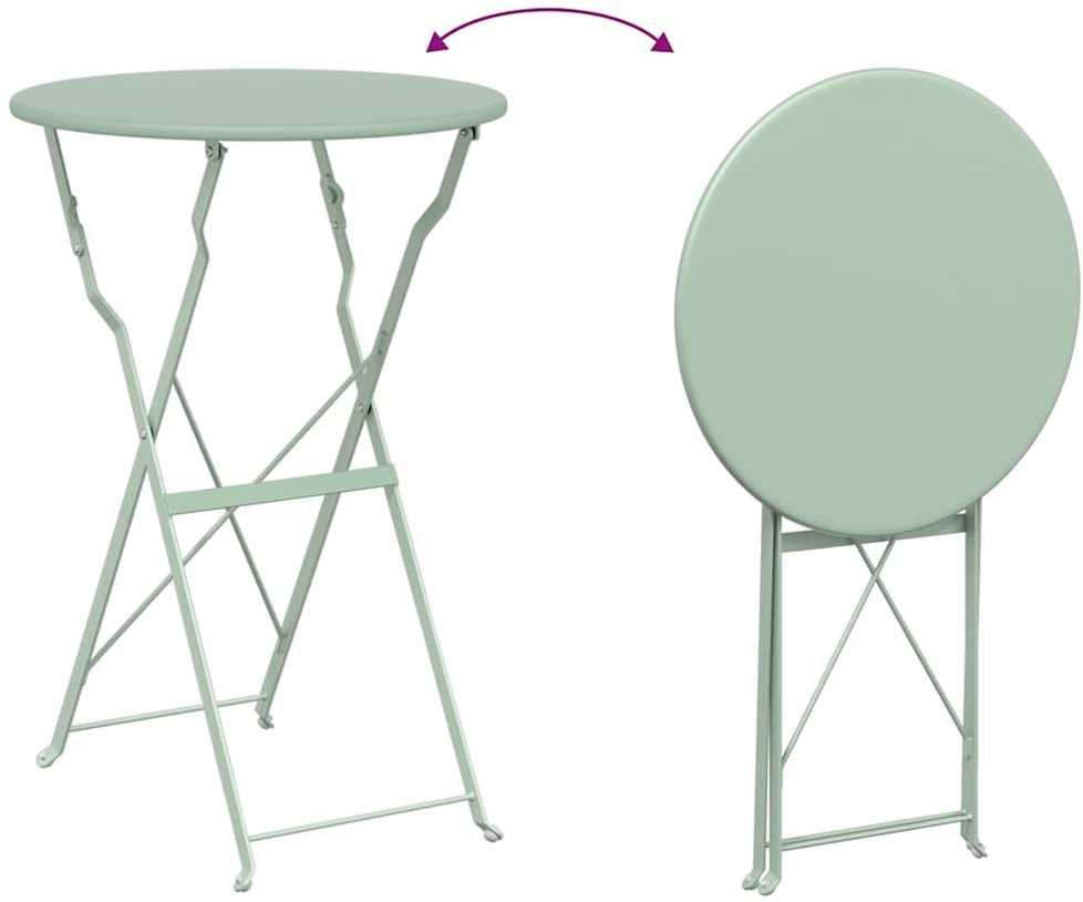 Bistro stalas Šviesiai mėtas Ø 50 x 71 cm Miltelinis plienas