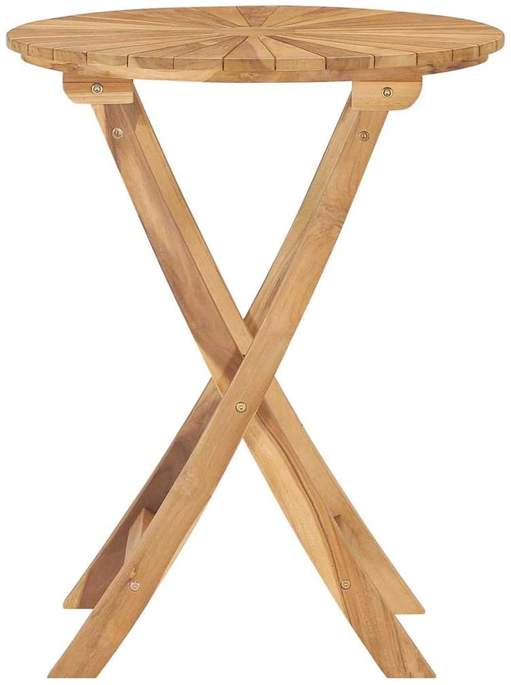 Sulankstomas sodo stalas, tikmedžio masyvas, 60cm skersmens