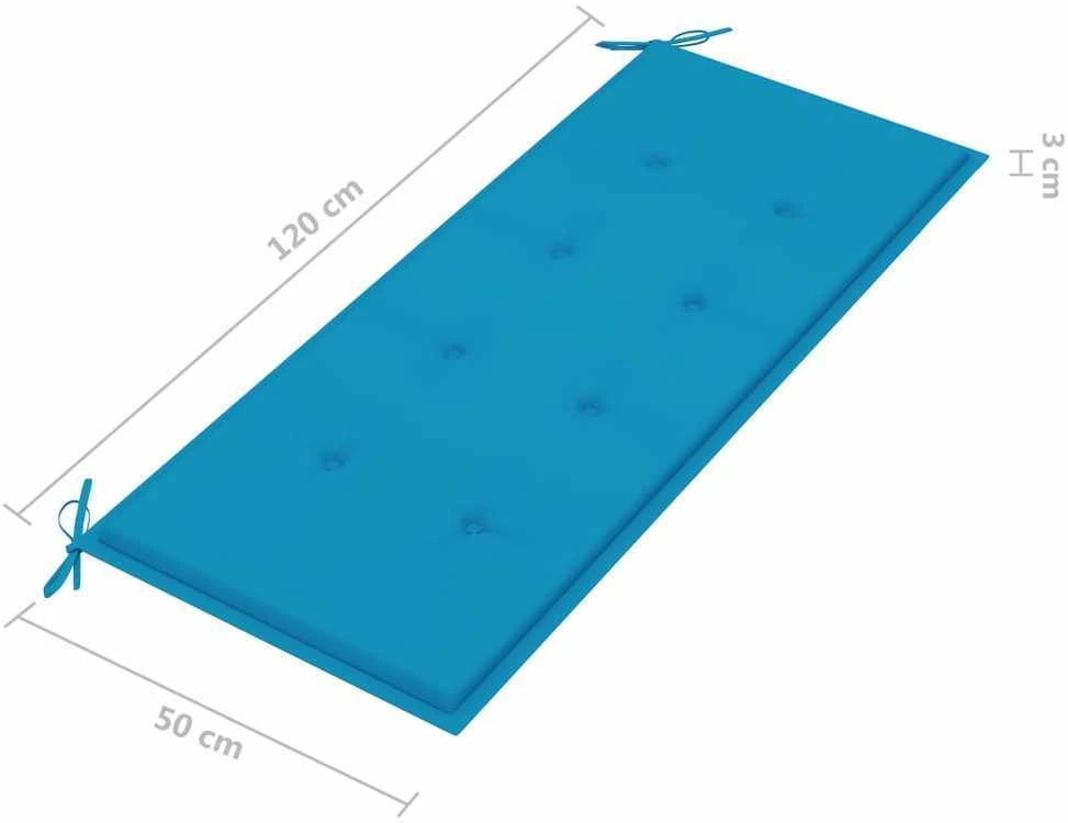 Sulankstomas sodo suoliukas su pagalvėle, 118cm, bambukas