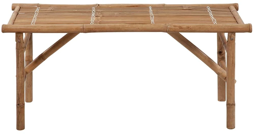 Sulankstomas sodo suoliukas su pagalvėle, 118cm, bambukas
