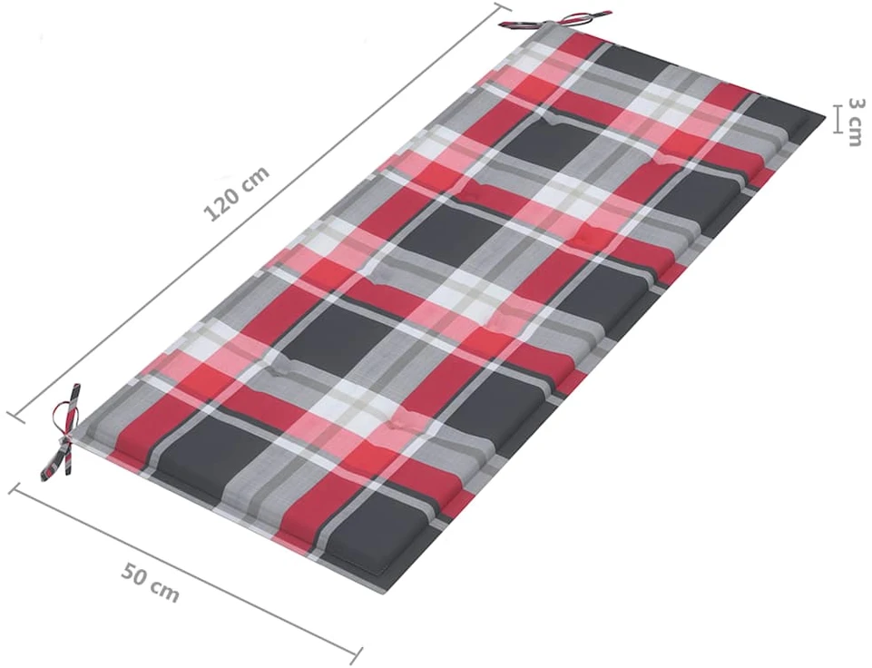 Sulankstomas sodo suoliukas su pagalvėle, 118cm, bambukas