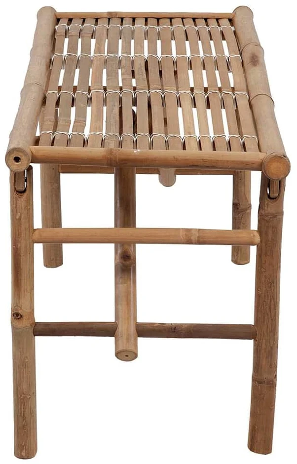 Sulankstomas sodo suoliukas su pagalvėle, 118cm, bambukas