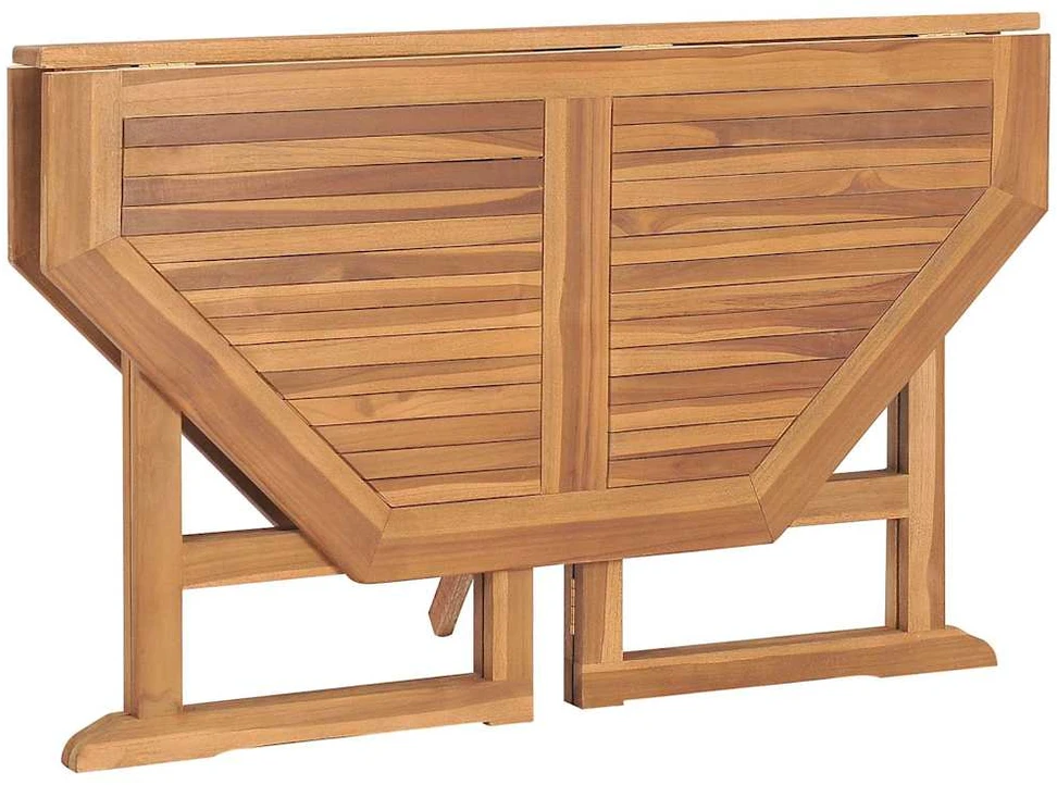 Sulankstomas sodo valgomojo stalas, 110x110x75cm, tikmedis