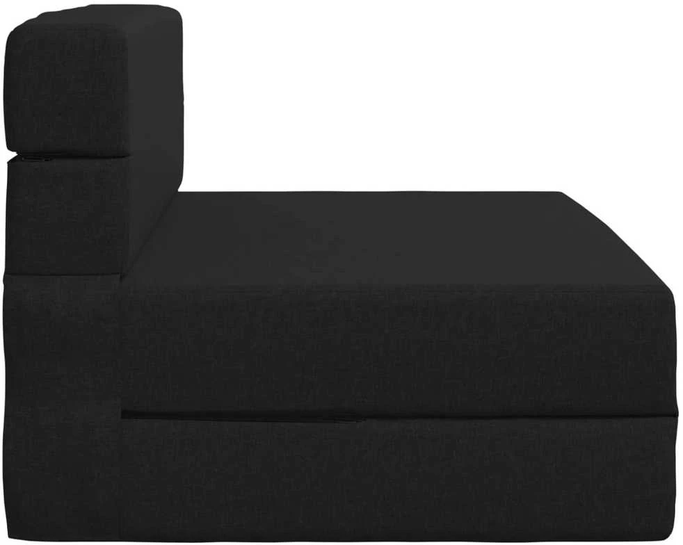 Sofa Sulankstomas Sofos Lova Juoda 100 x 80 x 60 cm Audinys