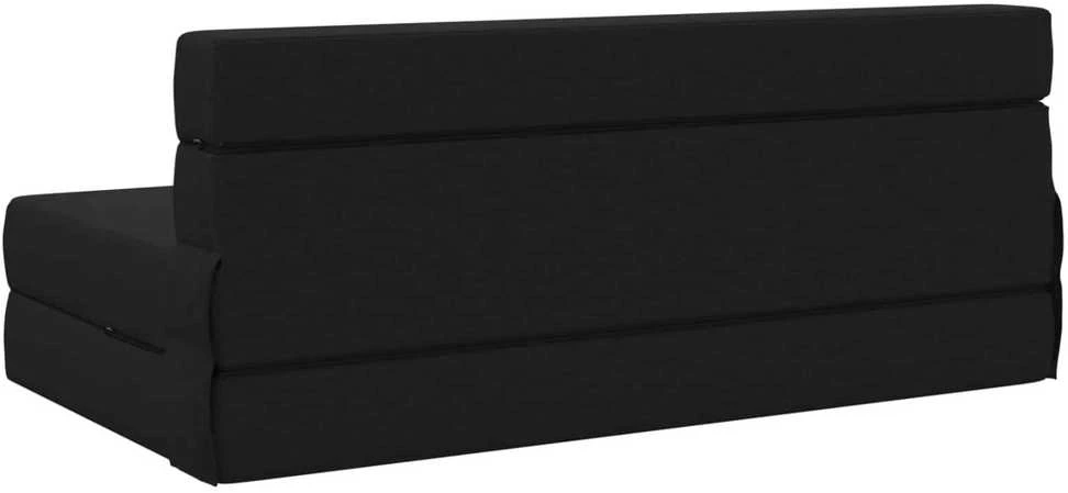 Sofa Sulankstomas Sofos Lova Juoda 152 x 86,5 x 60 cm Audinys