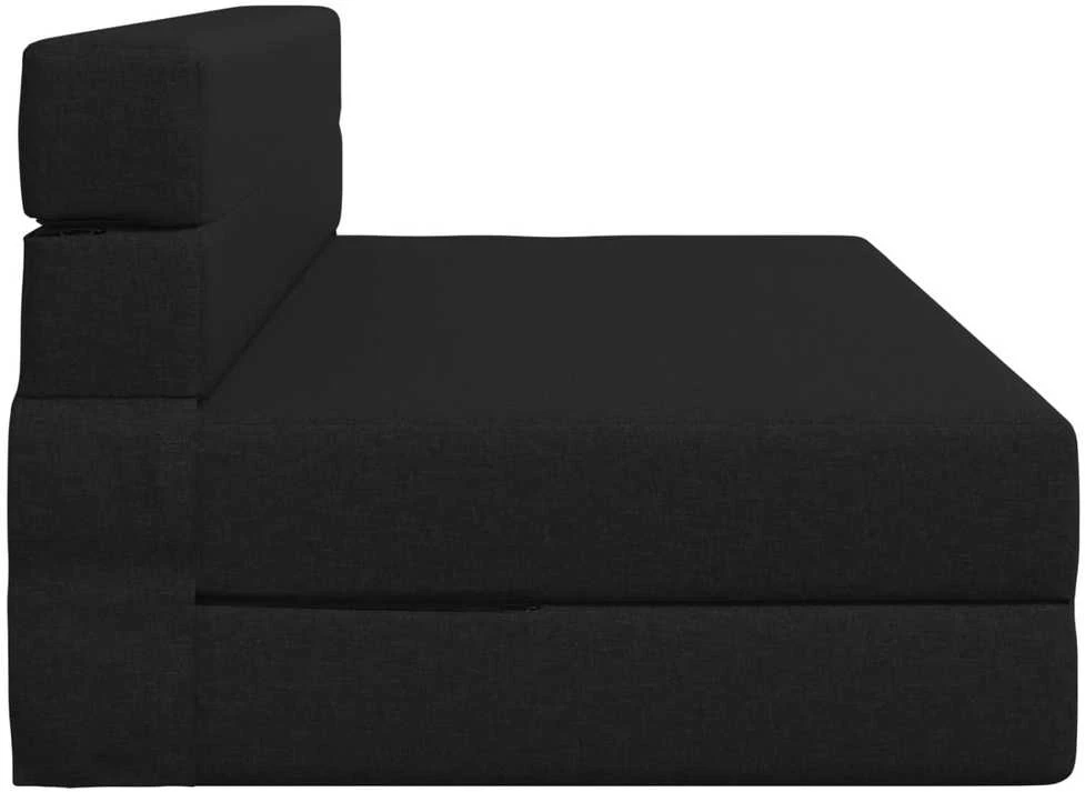 Sofa Sulankstomas Sofos Lova Juoda 152 x 86,5 x 60 cm Audinys