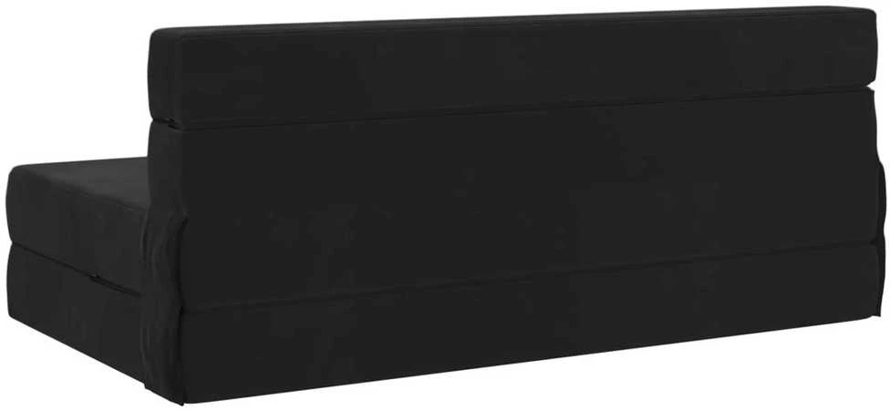Sofa Sulankstomas Sofos Lova Juoda 152 x 86,5 x 60 cm Audinys