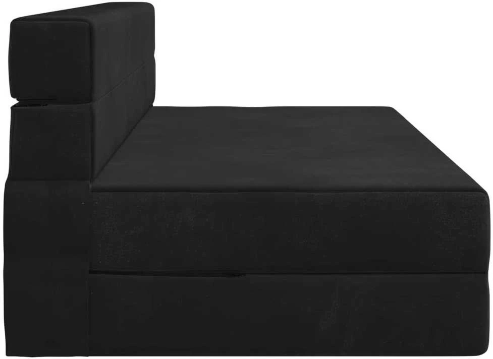 Sofa Sulankstomas Sofos Lova Juoda 152 x 86,5 x 60 cm Audinys