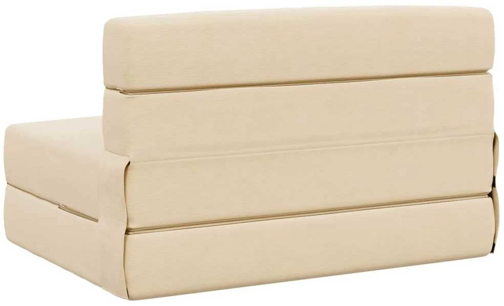 Sofa Sulankstomas Sofos Lova Kreminė 70 x 80 x 60 cm Audinys