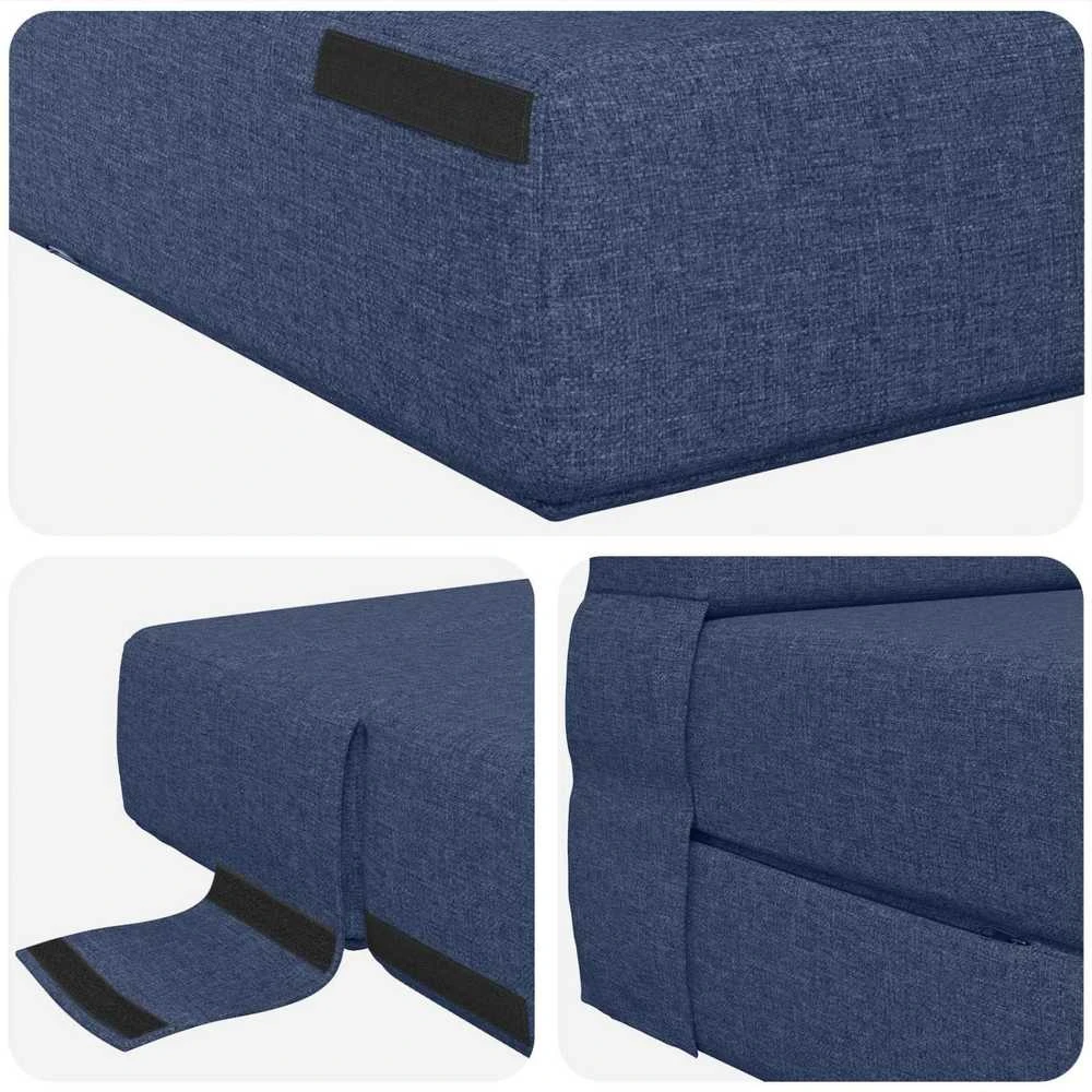 Sofa Sulankstomas Sofos Lova Mėlyna 152 x 86,5 x 60 cm Audinys