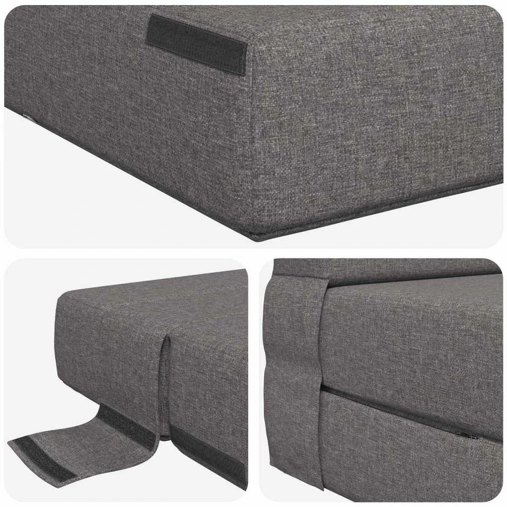 Sofa Sulankstomas Sofos Lova Šviesiai pilka 70 x 80 x 60 cm Audinys