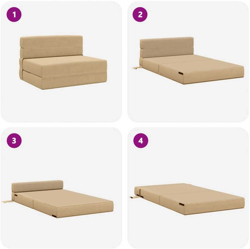 Sofa Sulankstomas Sofos Lova Žalias pilkas 70 x 80 x 60 cm Audinys