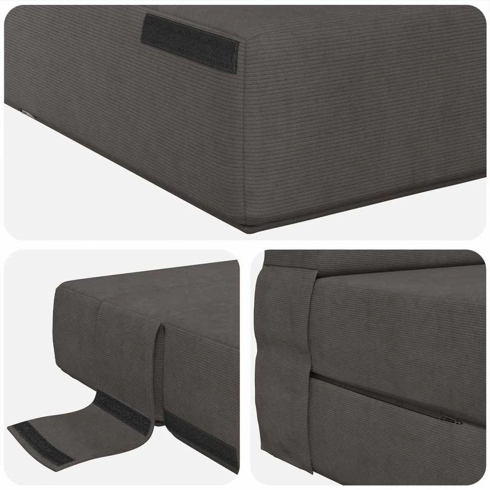 Sofa Sulankstomas Sofos Lova Tamsiai pilka 70 x 80 x 60 cm Audinys