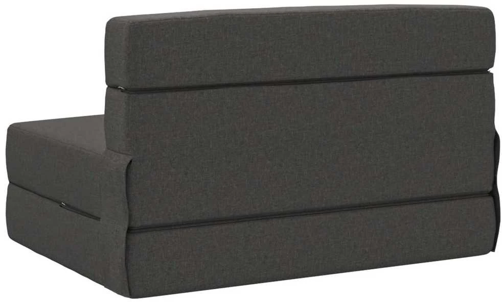 Sofa Sulankstomas Sofos Lova Tamsiai pilka 100 x 80 x 60 cm Audinys