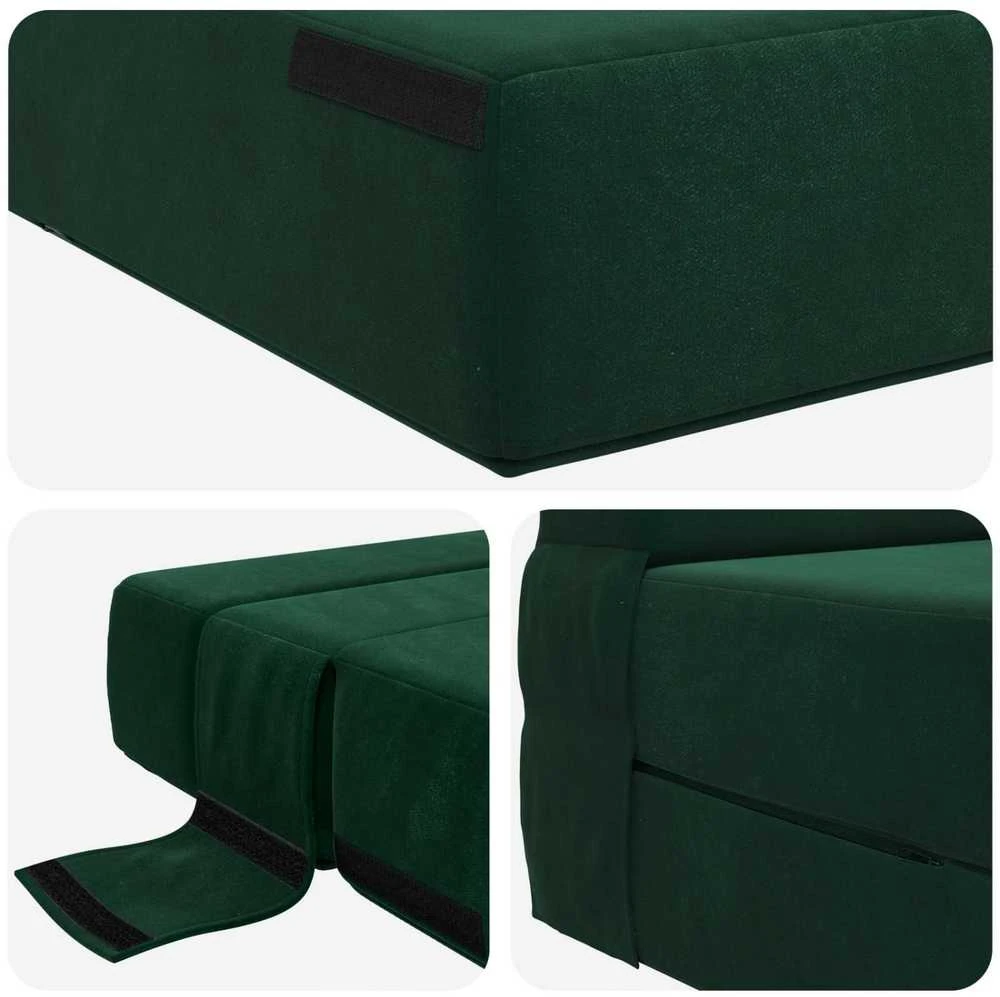 Sofa Sulankstomas Sofos Lova Tamsiai žalia 152 x 86,5 x 60 cm