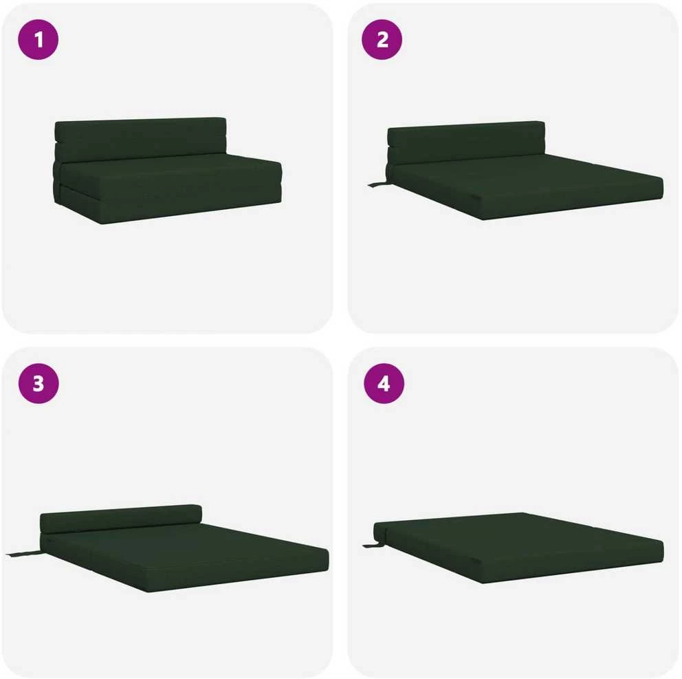 Sofa Sulankstomas Sofos Lova Tamsiai žalia 152 x 86,5 x 60 cm