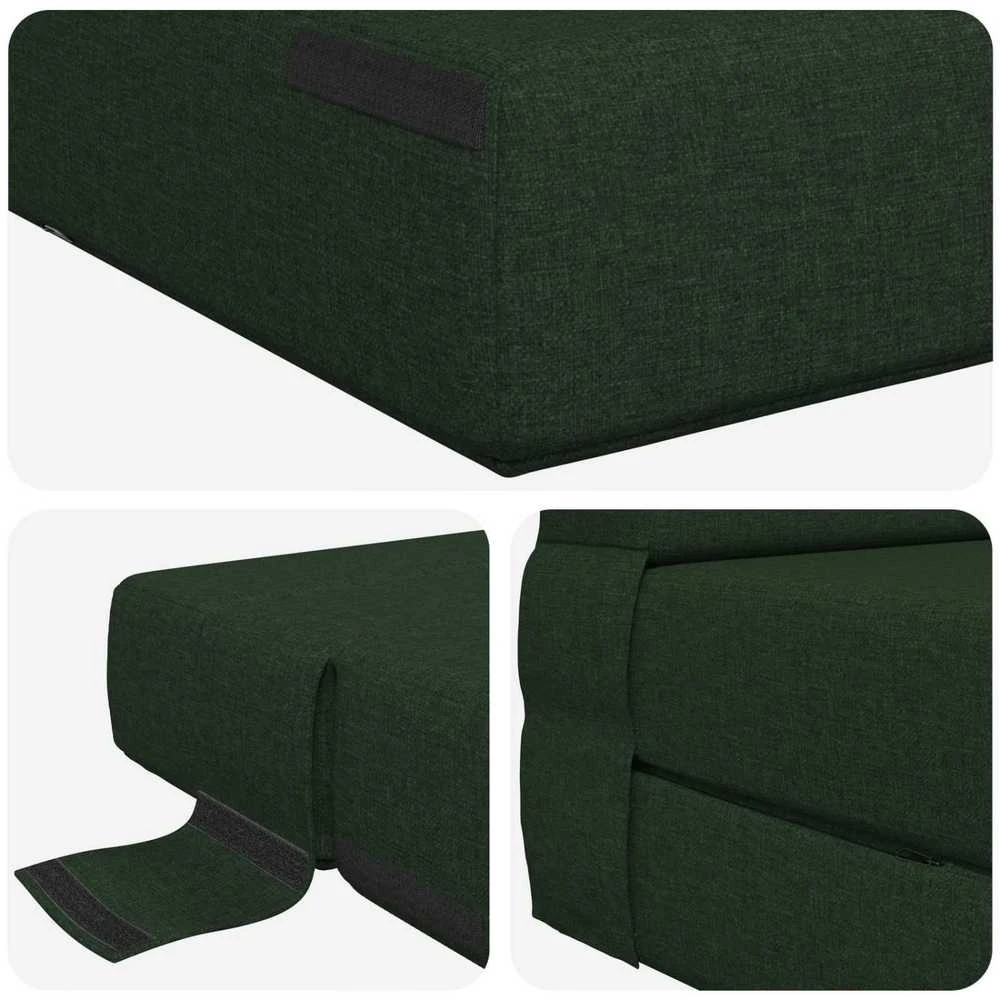 Sofa Sulankstomas Sofos Lova Tamsiai žalia 152 x 86,5 x 60 cm