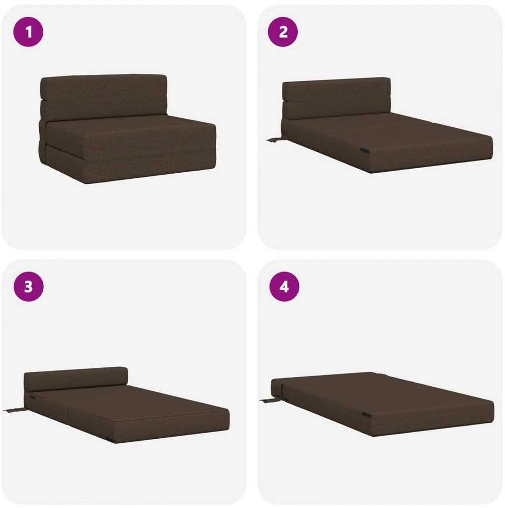 Sofa Sulankstomas Sofos Lova Taupe 100 x 80 x 60 cm Audinys