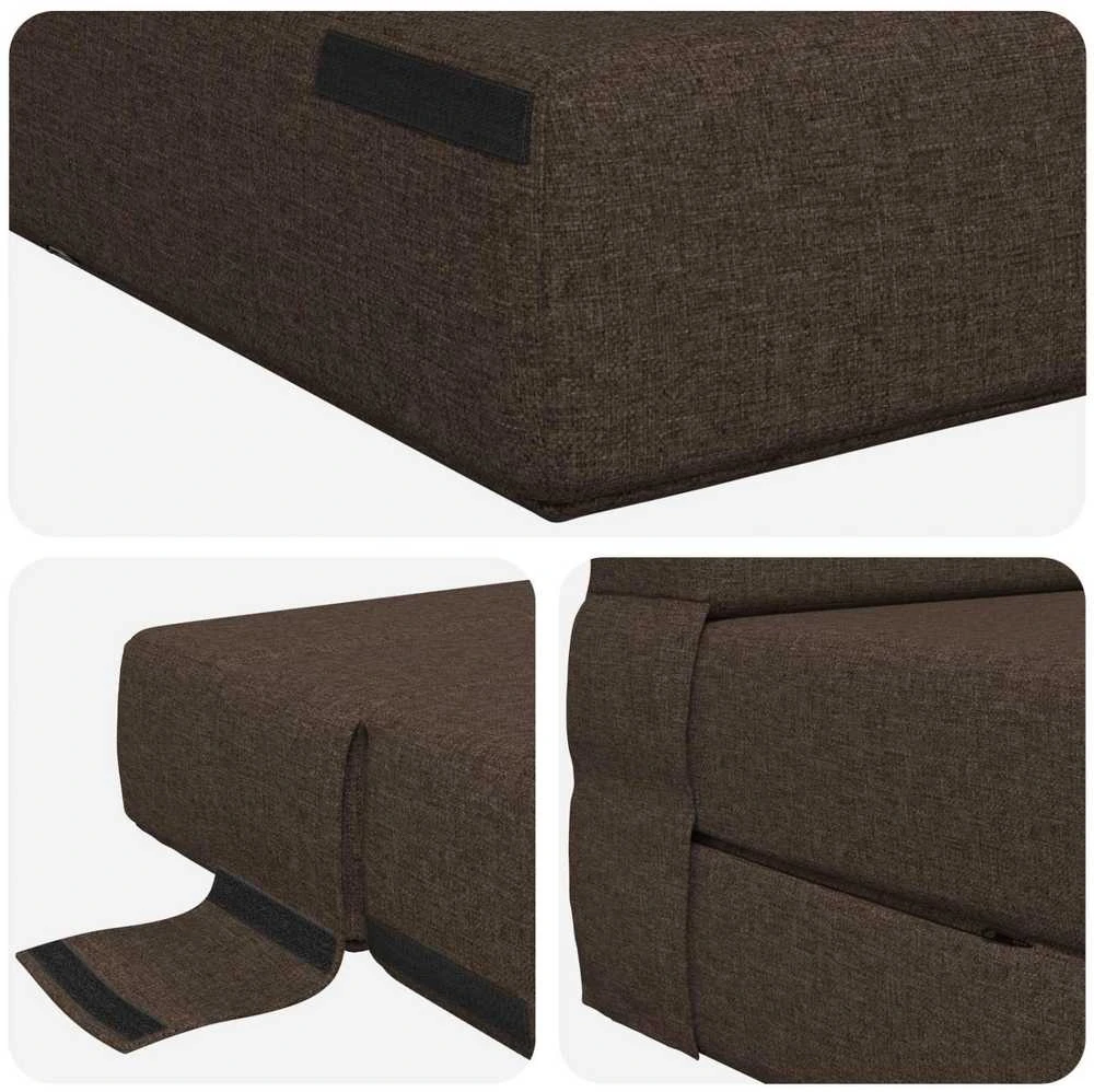 Sofa Sulankstomas Sofos Lova Taupe 70 x 80 x 60 cm Audinys