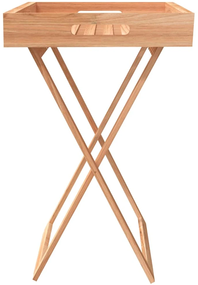 Sulankstomas staliukas-padėklas, 52x36x56,5cm, riešutmedis