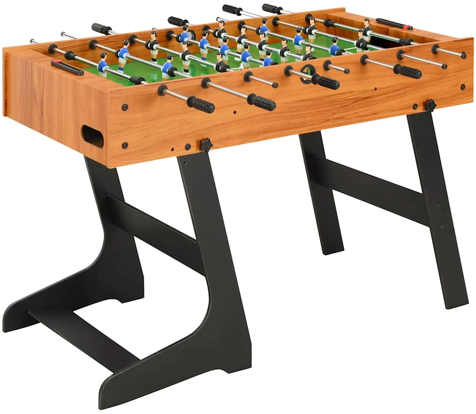 Sulankstomas stalo futbolo stalas, 121x61x80cm, šviesiai rudas