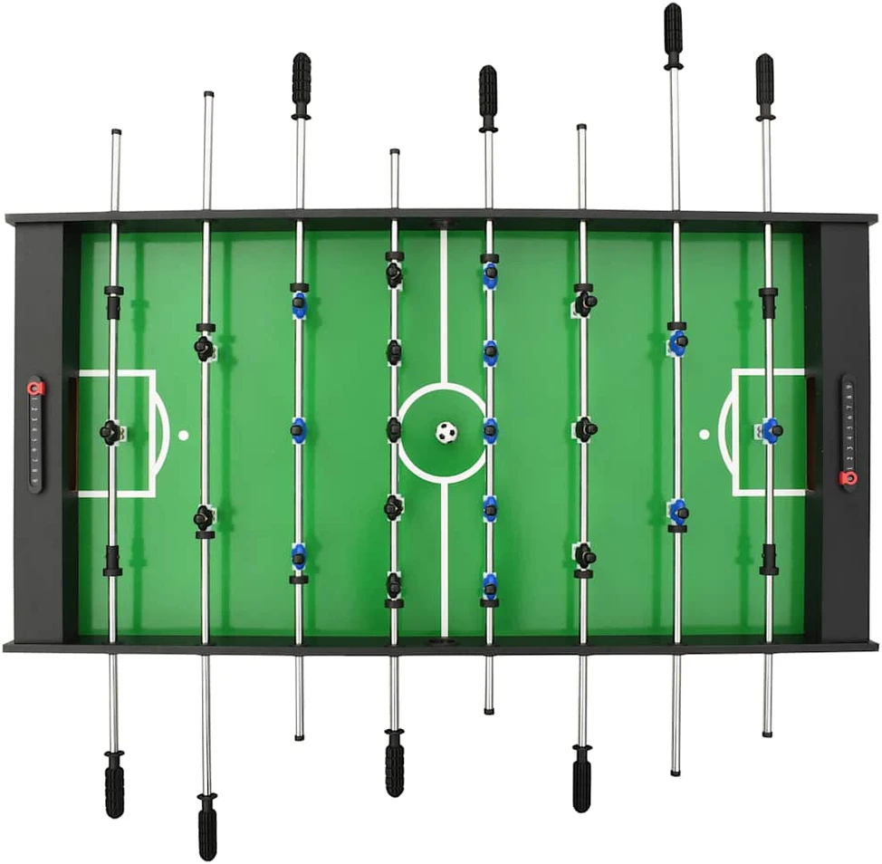 Sulankstomas stalo futbolo stalas, 121x61x80cm, juodas