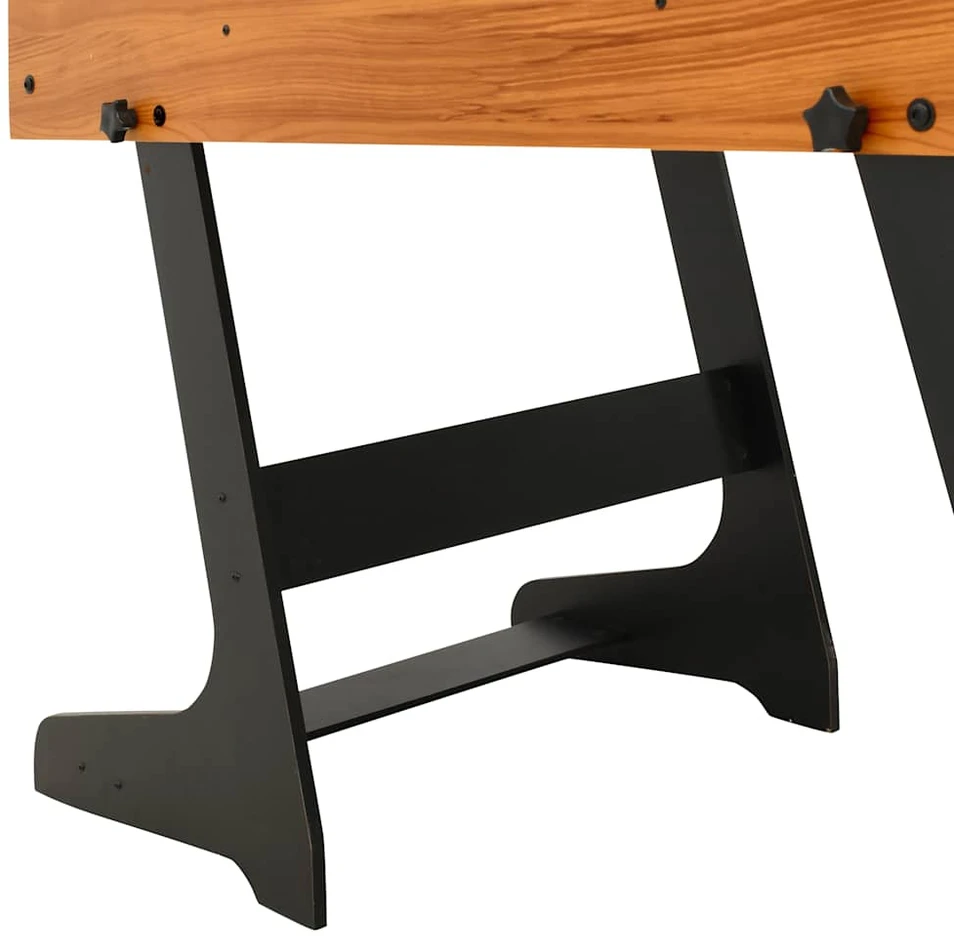 Sulankstomas stalo futbolo stalas, 121x61x80cm, šviesiai rudas