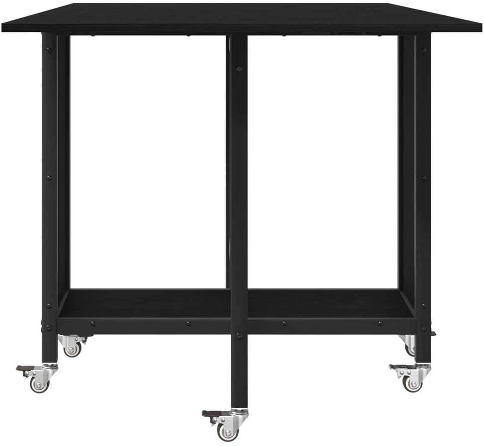 Sulankstomas valgomojo stalas su ratukais 130 x 80 x 76,5 cm