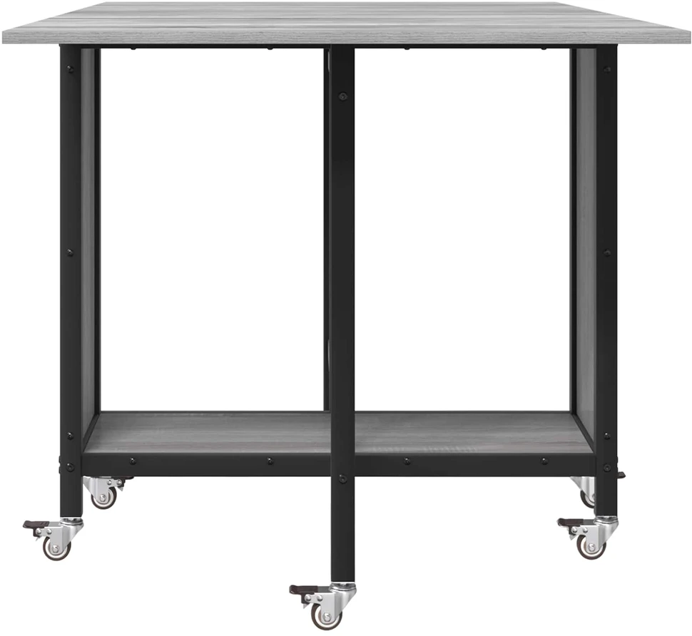 Sulankstomas valgomojo stalas su ratukais 130 x 80 x 76,5 cm