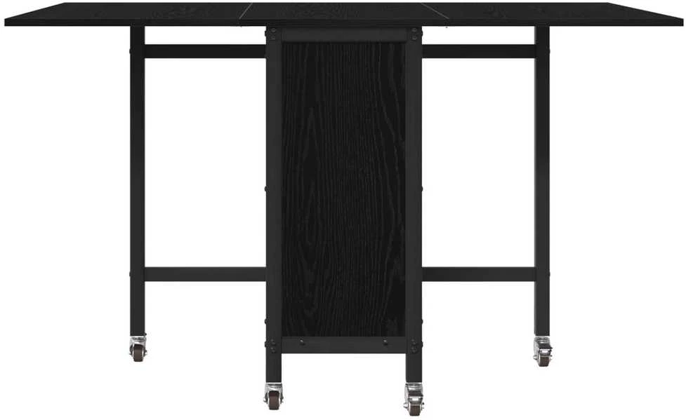 Sulankstomas valgomojo stalas su ratukais 130 x 80 x 76,5 cm