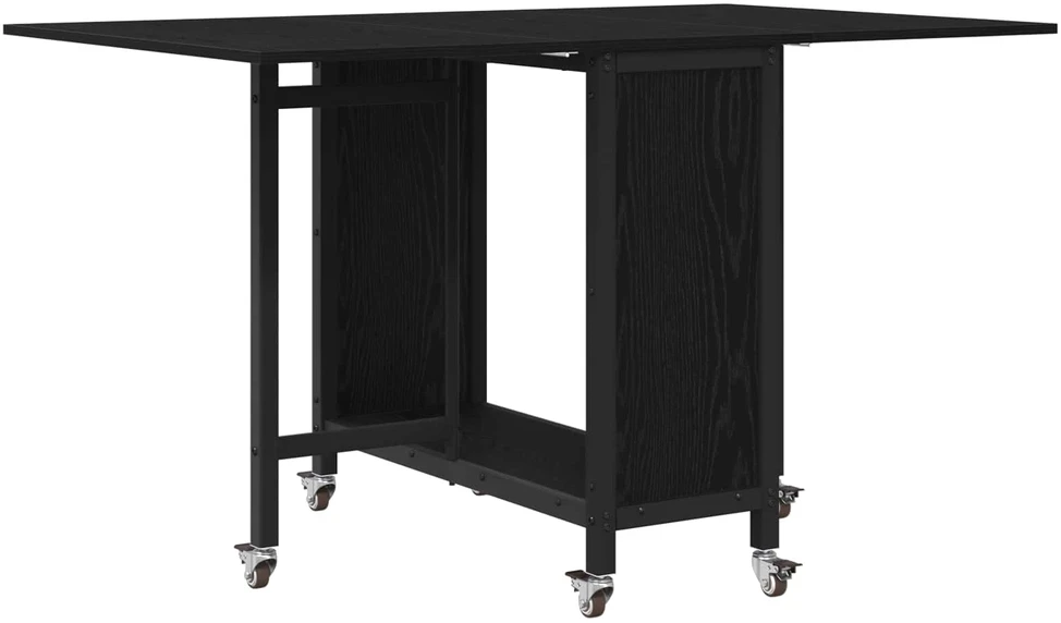 Sulankstomas valgomojo stalas su ratukais 130 x 80 x 76,5 cm