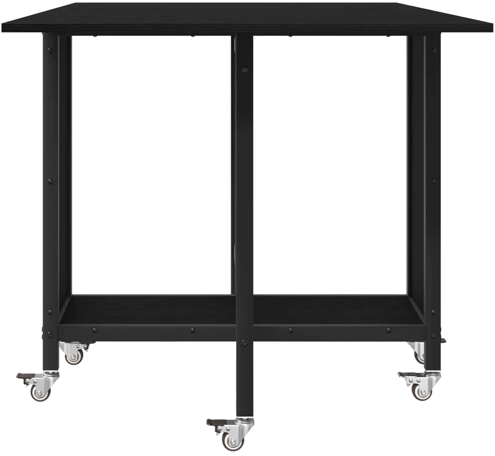 Sulankstomas valgomojo stalas su ratukais 130 x 80 x 76,5 cm