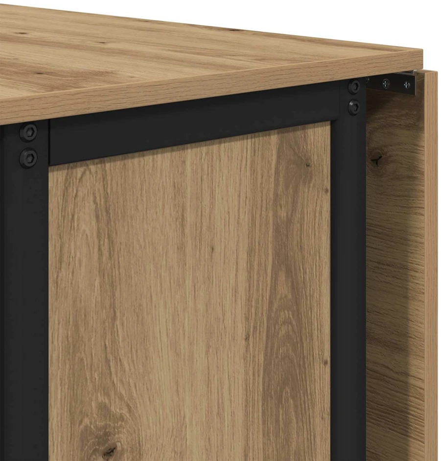 Sulankstomas valgomojo stalas su ratukais 130 x 80 x 76,5 cm