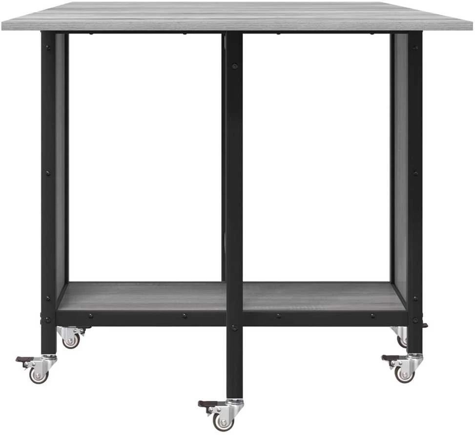 Sulankstomas valgomojo stalas su ratukais 130 x 80 x 76,5 cm