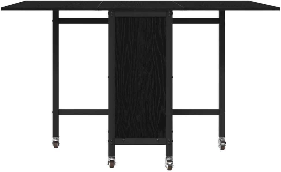 Sulankstomas valgomojo stalas su ratukais 130 x 80 x 76,5 cm