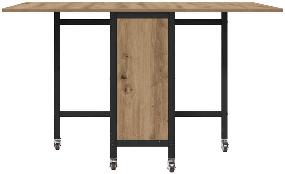 Sulankstomas valgomojo stalas su ratukais 130 x 80 x 76,5 cm