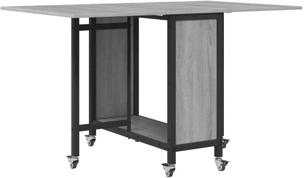 Sulankstomas valgomojo stalas su ratukais 130 x 80 x 76,5 cm