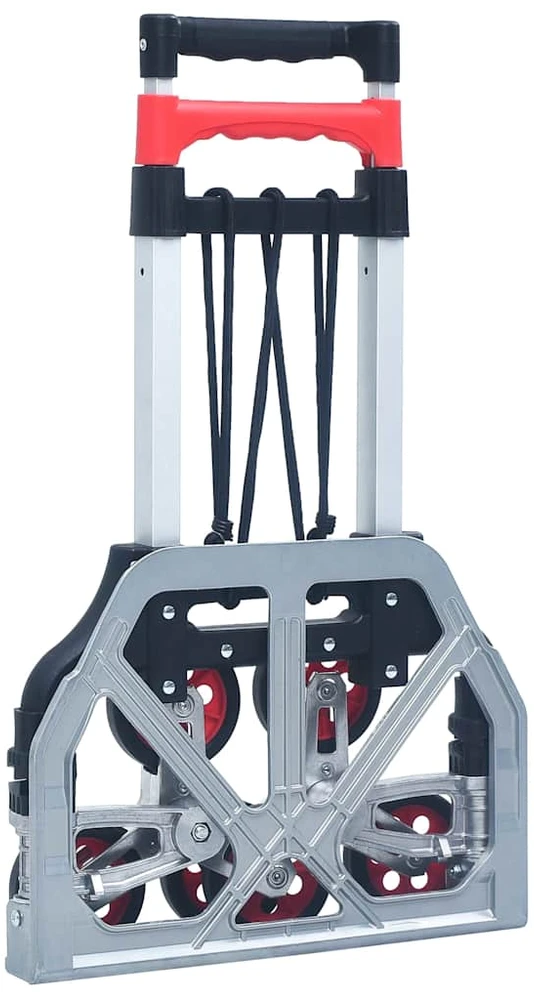 Sulankstomas vežimėlis laiptams, sidabrinis, aliuminis, 70kg
