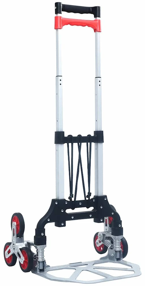 Sulankstomas vežimėlis laiptams, sidabrinis, aliuminis, 70kg