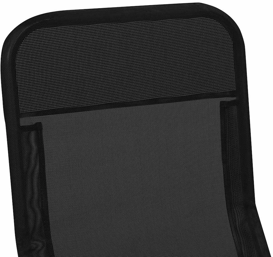 Sofa Sulankstomi saulės gultai, 2 vnt., tekstilenas, juodi